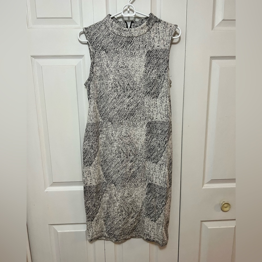 Sharagano Pencil Dress, Black & White, Size 6